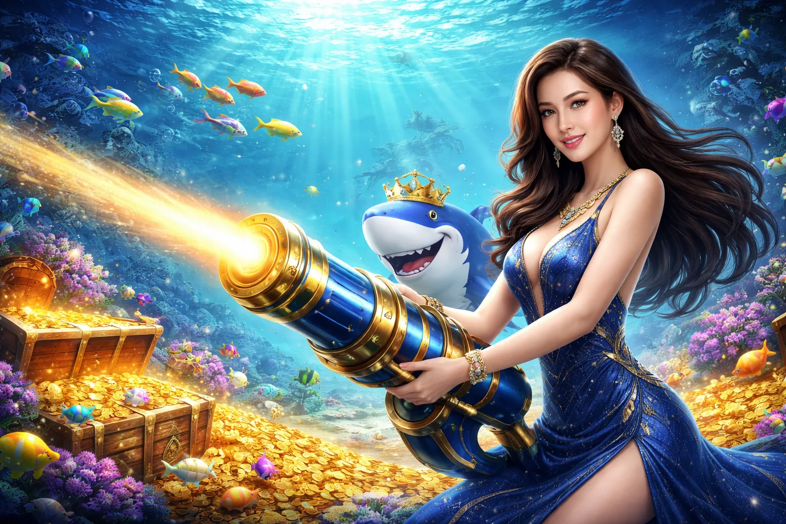 Hình ảnh game bắn cá trực tuyến sôi động tại Dabet Live